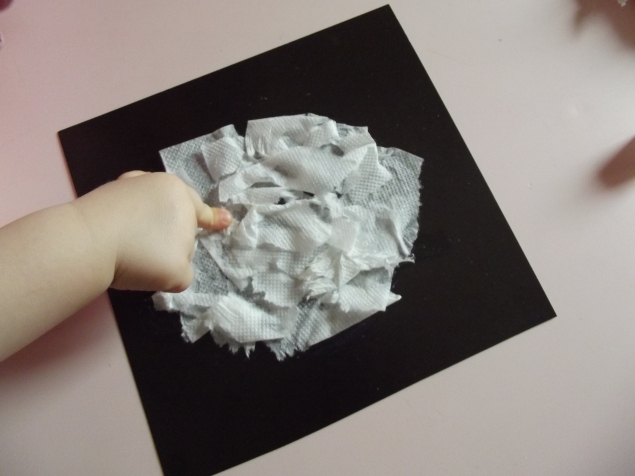 Луна из салфеток .