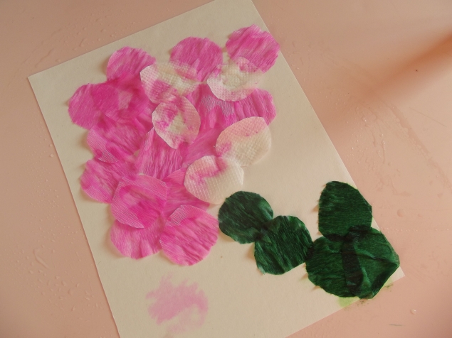 Рисование бумагой .