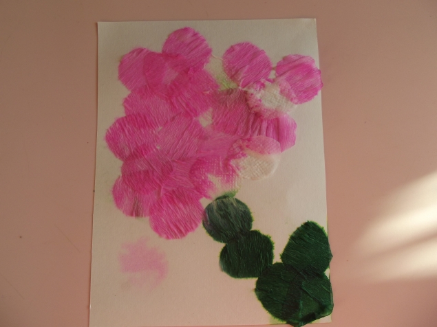 Рисование бумагой .