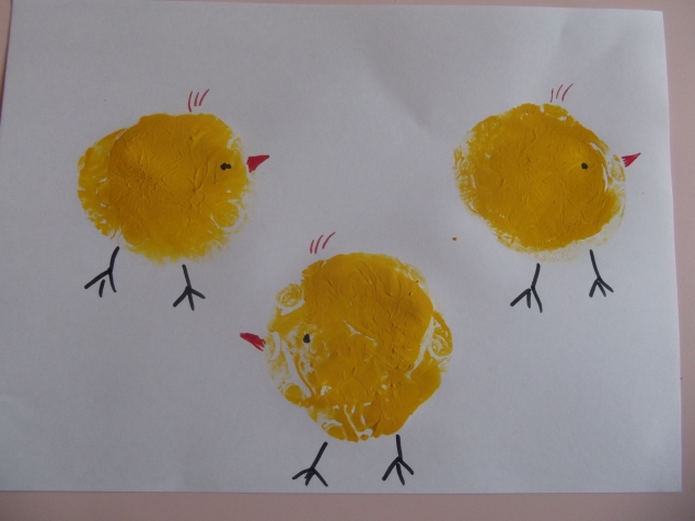 Рисуем цыплят .