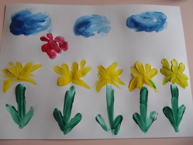 Пальчиковое рисование . Пальчиковое рисование .