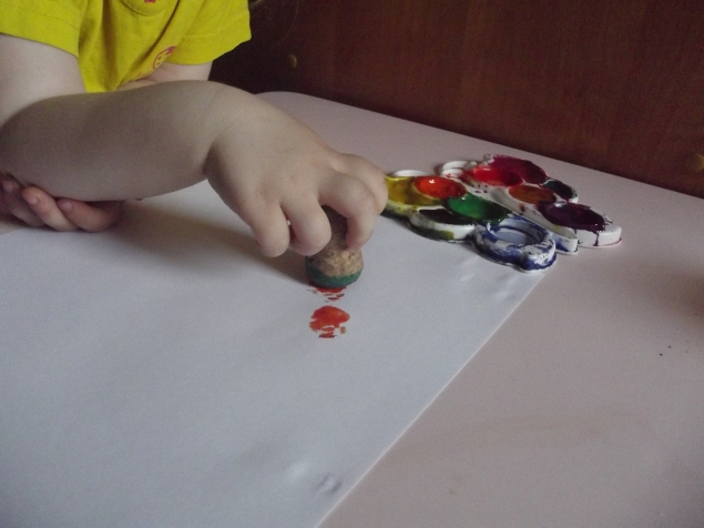 Цветы пробкой . Цветы пробкой .