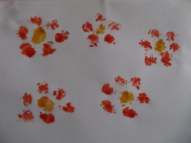 Цветы пробкой . Цветы пробкой .