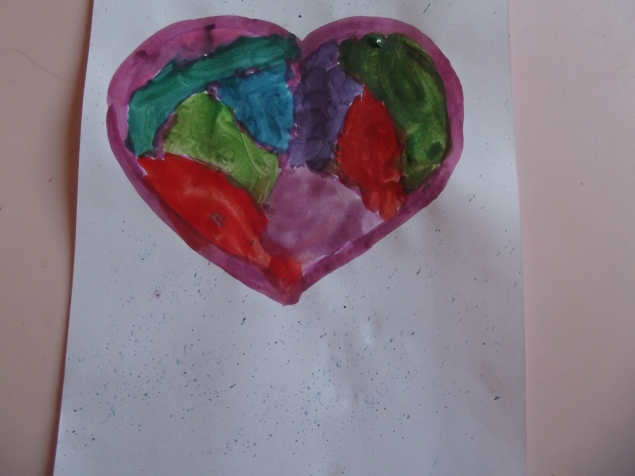 Разноцветное сердце .