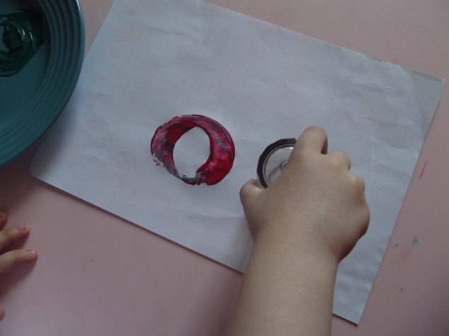 Рисование стаканом .