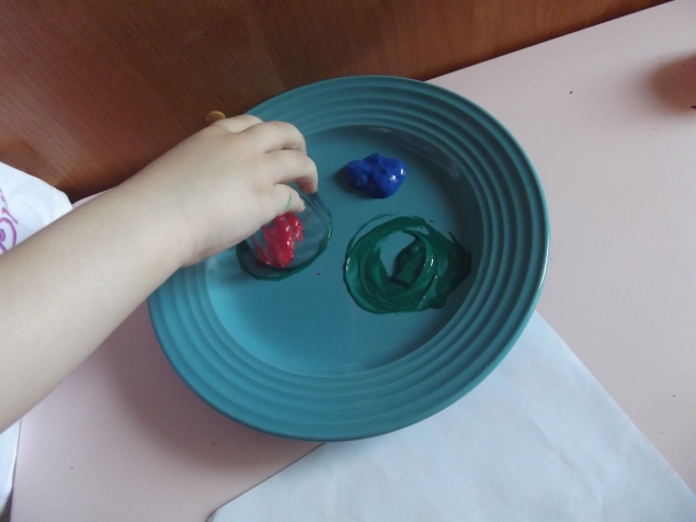 Рисование стаканом .