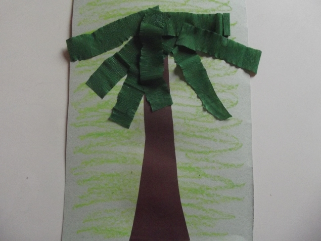 Аппликация " Пальма " .