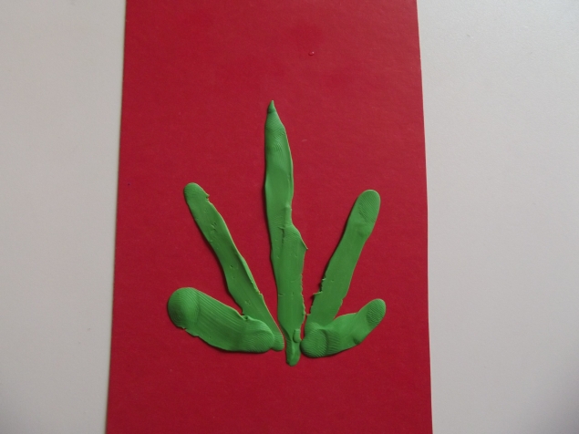 Васильки из пластилина .