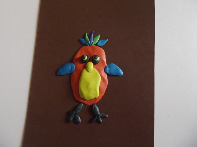 Пластилиновые идеи :Попугай .