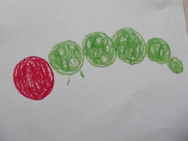 Очень голодная гусеница . Очень голодная гусеница .