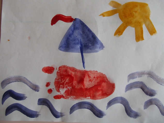 Яркий кораблик .