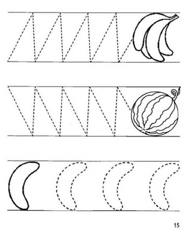 Первые прописи , возраст 3-4 года