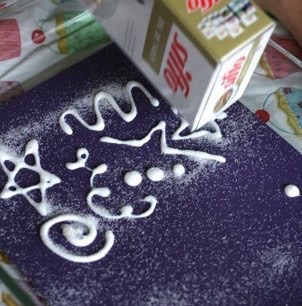 Рисование клеем и солью Рисование клеем и солью