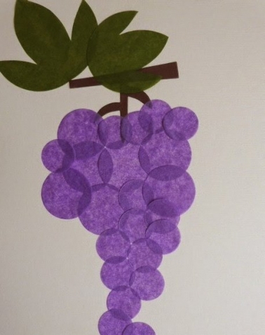 Аппликация "Гроздья винограда"