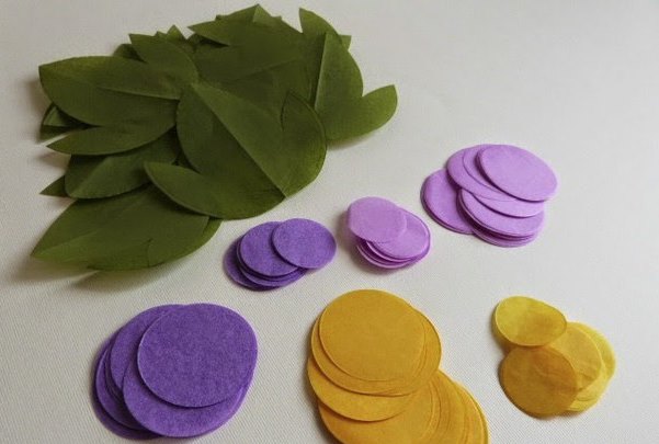 Аппликация "Гроздья винограда"