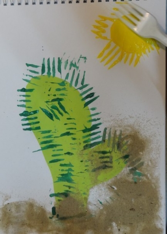 рисуем вилкой рисуем вилкой