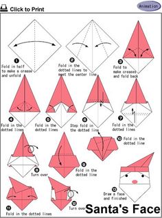 Оригами Санта