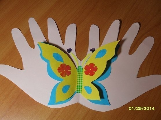 Цветы на ладошках