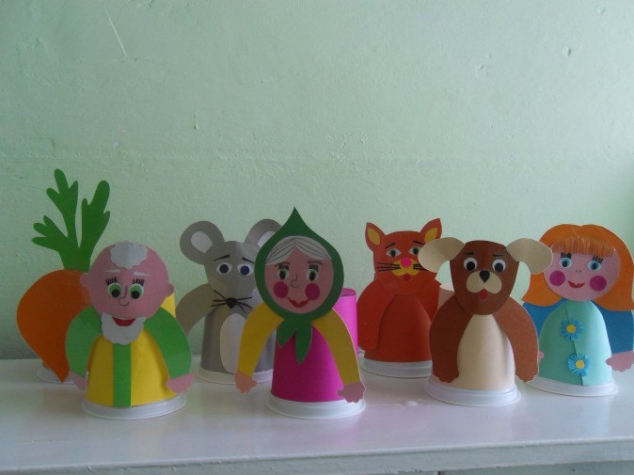 Мастер-класс из стаканов: «Репка» Мастер-класс из стаканов: «Репка»