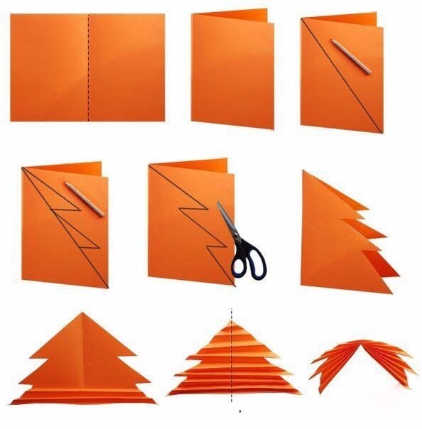 Яркие листья из цветной бумаги