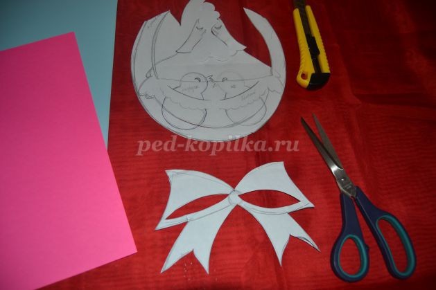 ​Открытка с курочкой и цыплятами: часть 1