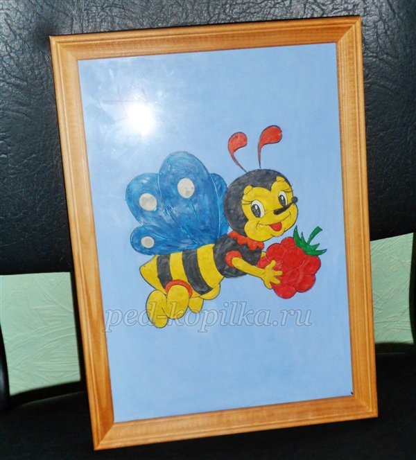 Пластилинография: пчелка-хозяйка Пластилинография: пчелка-хозяйка