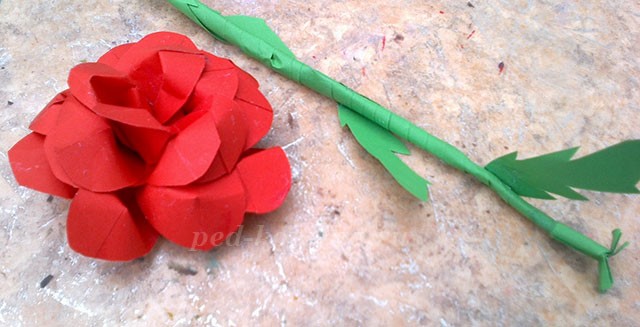 Роза из бумаги: мастер-класс