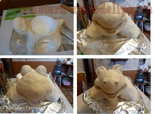 Кашпо "Черепашка" из солёного теста Кашпо "Черепашка" из солёного теста