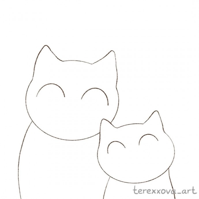 Кошка и котенок Кошка и котенок