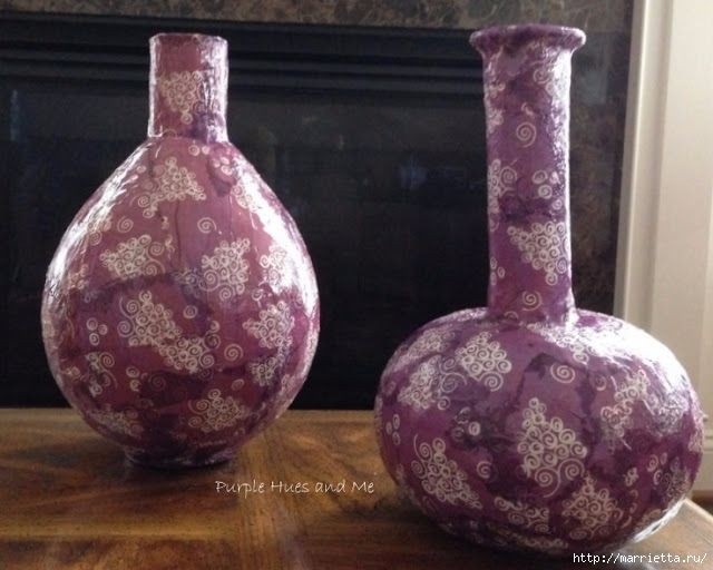 Ваза из воздушного шарика и картонной трубки в технике папье-маше Ваза из воздушного шарика и картонной трубки в технике папье-маше