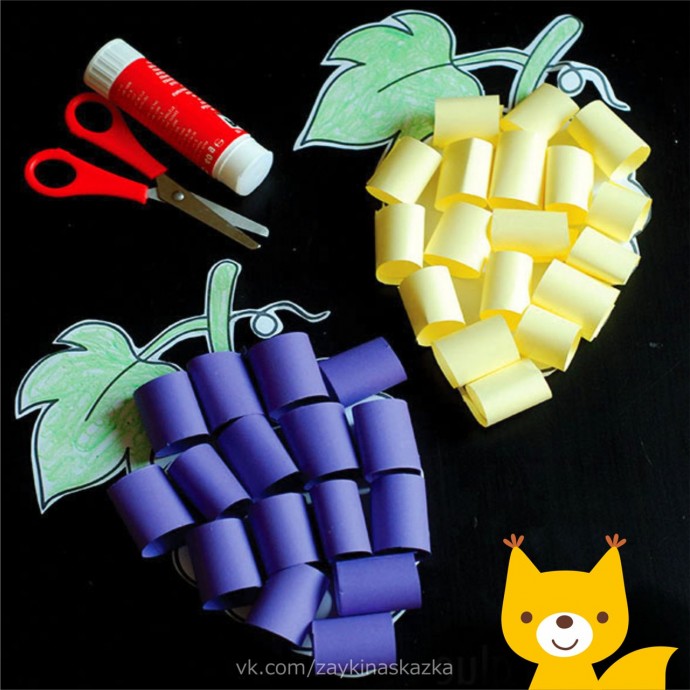 Виноград: объёмная аппликация Виноград: объёмная аппликация