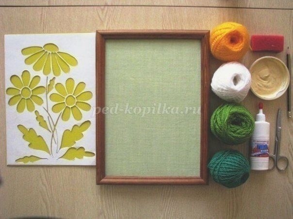 ​Пушистые ромашки: панно