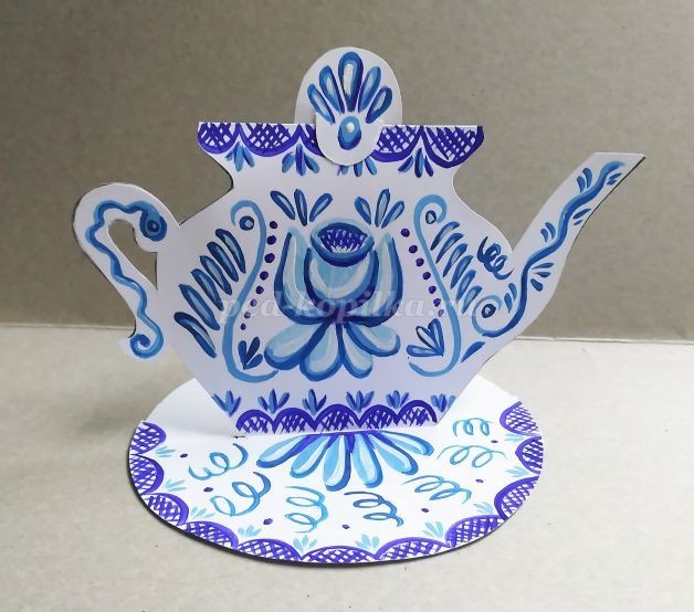 Чайный сервиз из бумаги: часть 2 Чайный сервиз из бумаги: часть 2