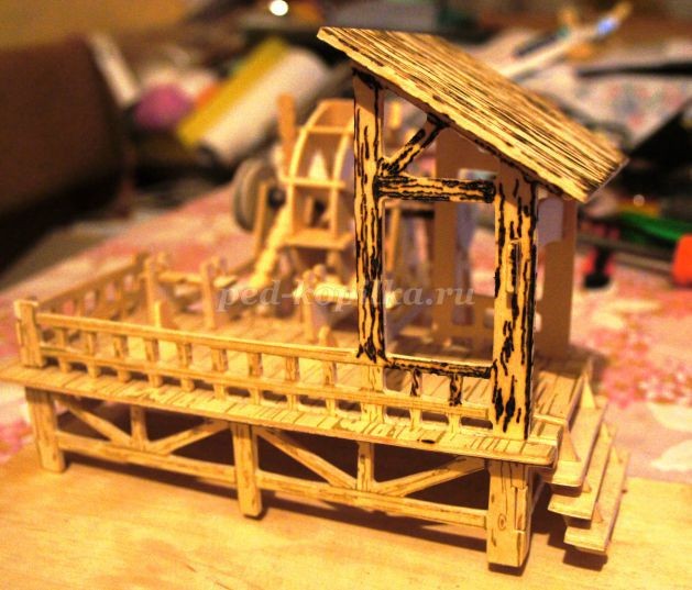 Действующая миниатюра "Весенний пейзаж": мастер-класс, часть 2