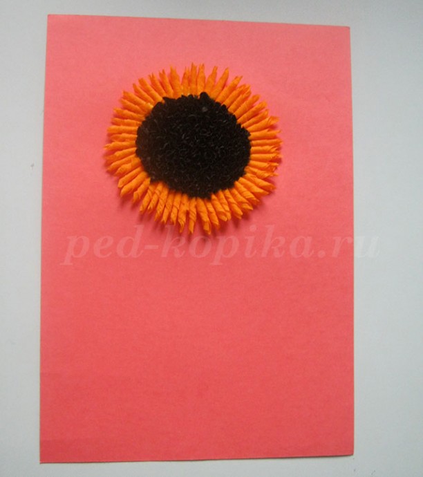 Торцевание подсолнуха