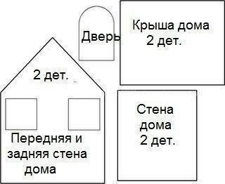 Домики из картона и ткани Домики из картона и ткани