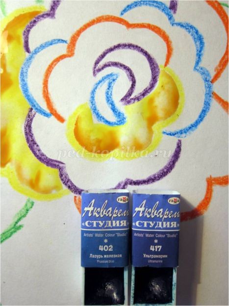 Рисование цветов акварелью "Радужные розы": мастер-класс, часть 4