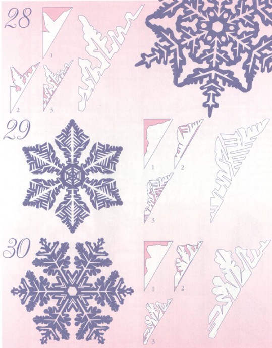 Прocтые схемы красивых снежинок