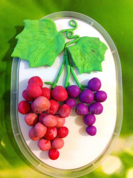 Мастер-класс по пластилинографии "Виноградная гроздь" Мастер-класс по пластилинографии "Виноградная гроздь"