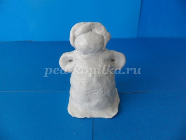 Поделка из солёного теста: Дымковская барышня