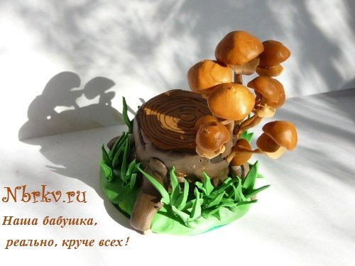 Лепим восхитительные грибочки из пластилина