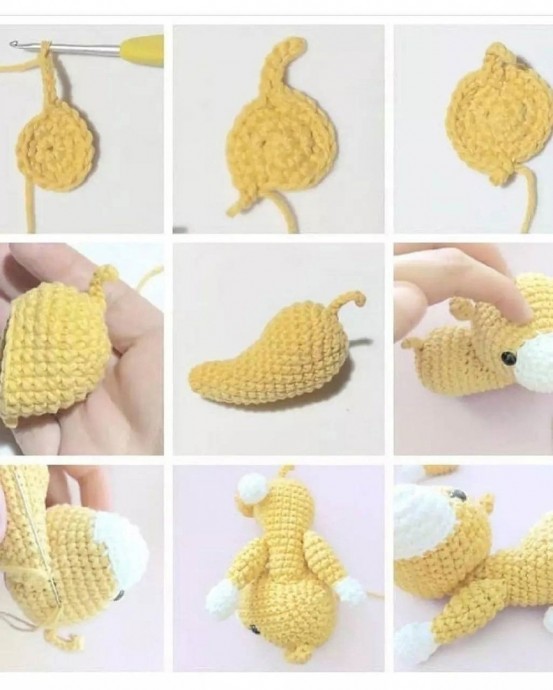 Вязаные щеночки