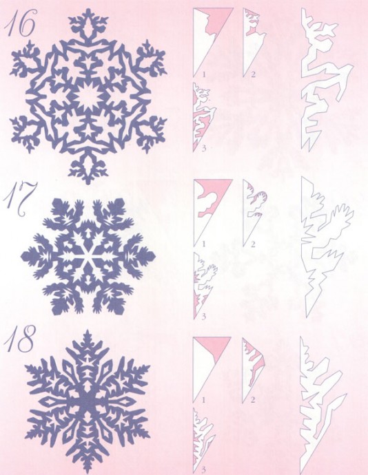 Прocтые схемы красивых снежинок