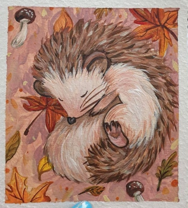 Рисуем ежика в норке Рисуем ежика в норке