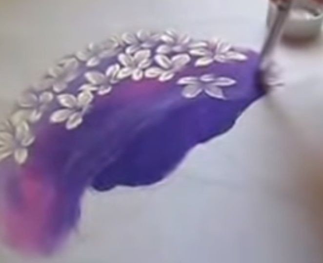 Рисуем с детьми сирень и гортензию