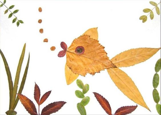 Картины из листьев Картины из листьев