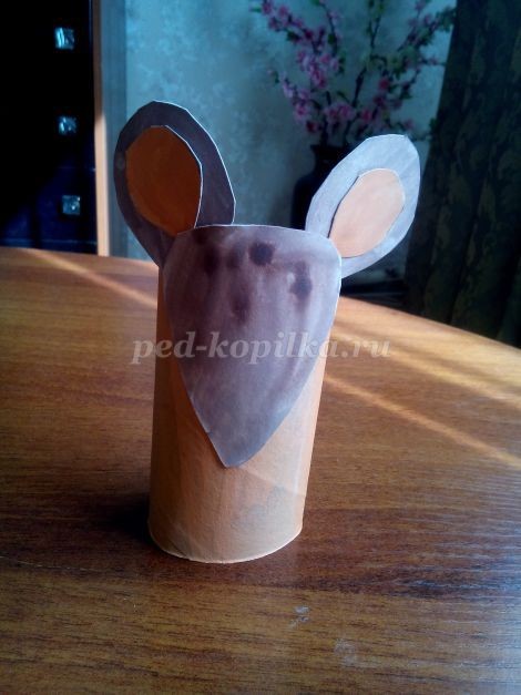 Мышка из рулона туалетной бумаги своими руками Мышка из рулона туалетной бумаги своими руками
