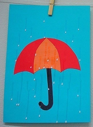 ​Зонтик с капельками дождя