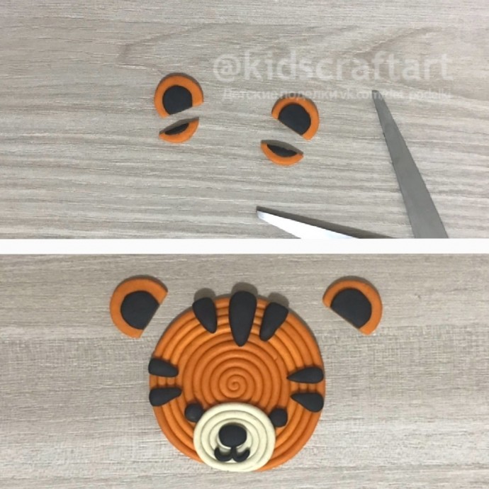 Аппликация из пластилина "Тигрёнок" Аппликация из пластилина "Тигрёнок"