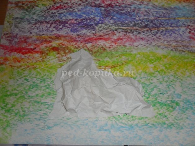 Пингвины и полярное сияние: нетрадиционное рисование, часть 2